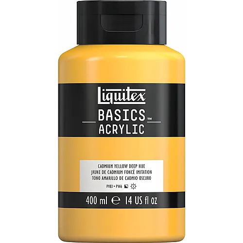 Liquitex Lqx Basics Acrylfarbe 400ml Flasche Kadmiumgelfb Dunkel Farb