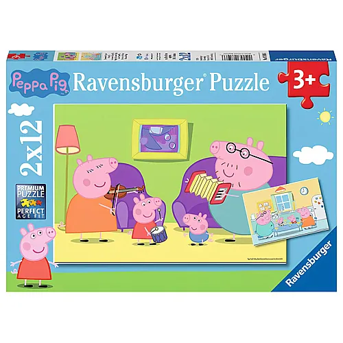 Ravensburger Puzzle Peppa Pig Zuhause bei Peppa (2x12)