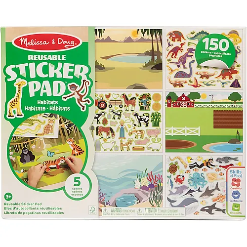 Wiederverwendbares Stickerbuch - Lebensr�ume