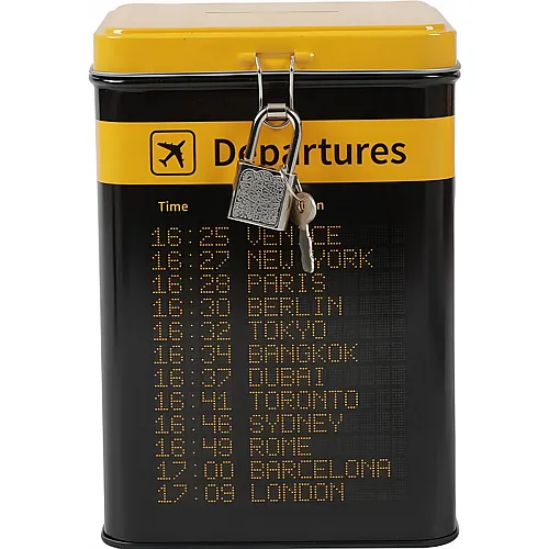 i-total Blech Spardose Departures 20 x 11 x 27cm