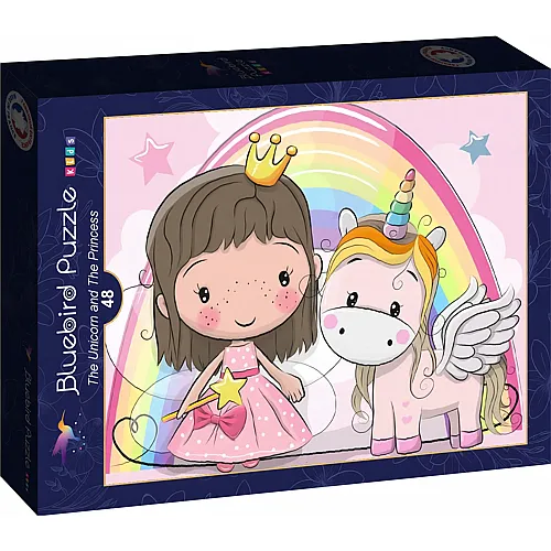 Bluebird Puzzle The Unicorn and the Princess - 48 Teile