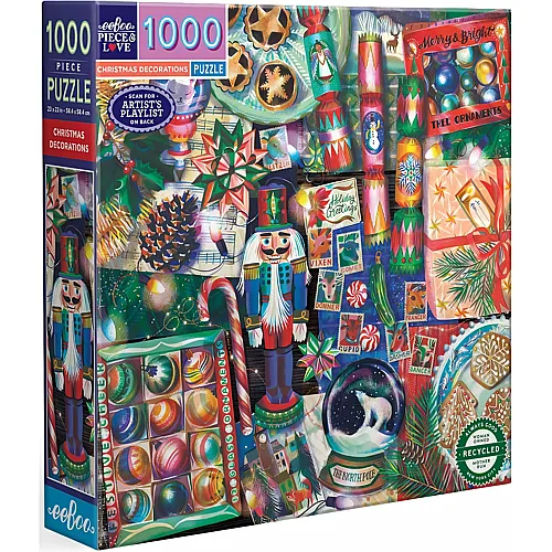 eeBoo Puzzle Piece & Love Weihnachtsschmuck (1000Teile)