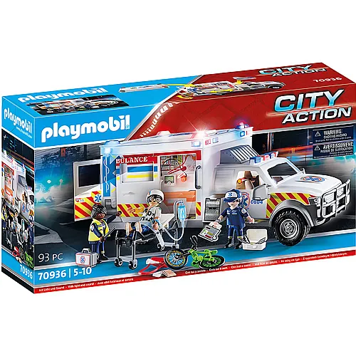 PLAYMOBIL City Action Rettungs-Fahrzeug: US Ambulance (70936)
