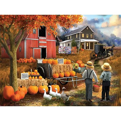 SunsOut Puzzle Amish Pumpkin Patch - 300 Teile