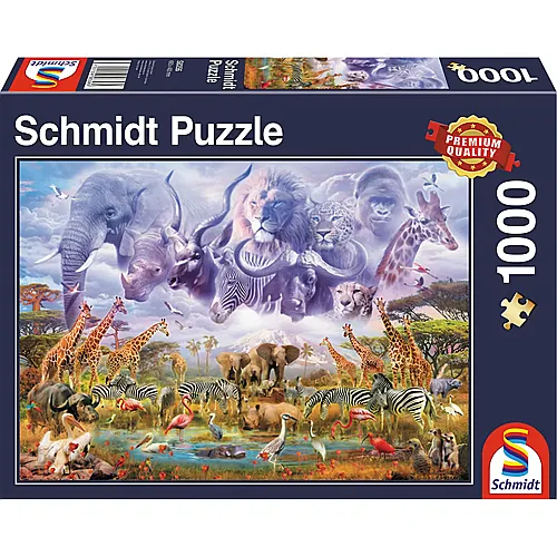Schmidt Puzzle Tiere an der Wasserstelle (1000Teile)