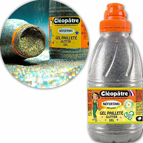 Cleopatre Nefertari Glitter-gel � Farbloses Gel Mit Glitter 500ml Gold