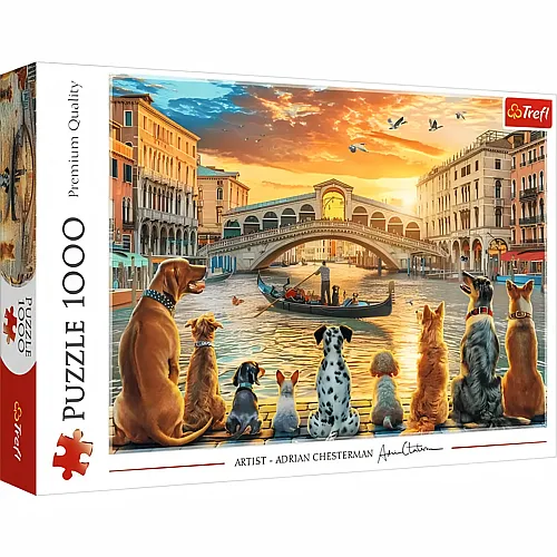Trefl Puzzle Hunde in Venedig - 1000 Teile