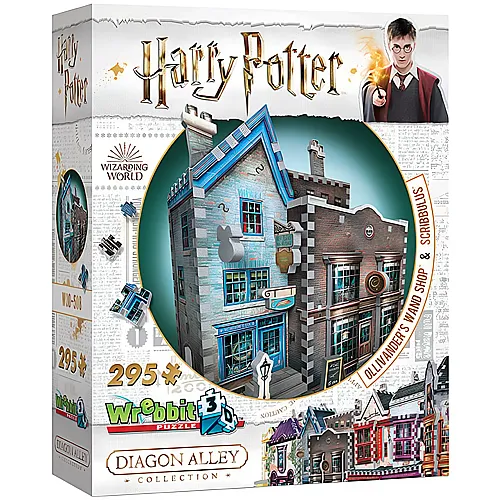 Wrebbit Puzzle Harry Potter Ollivanders Wand Shop & Scribbulus (295Teile)
