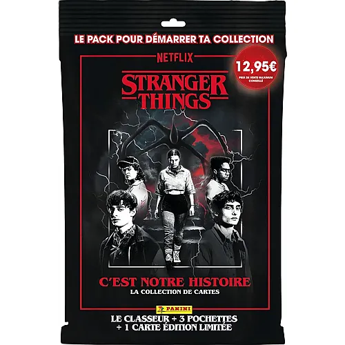 Panini Stranger Things Trading Cards Starter-Pack (1 Ordner + 3 H�llen + 1 Karte Limited Edition)