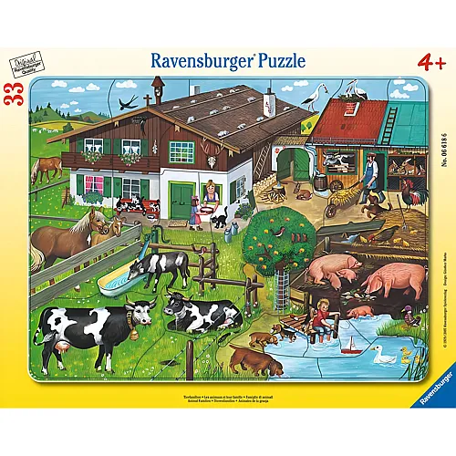 Ravensburger Rahmenpuzzle Tierfamilien (33Teile)