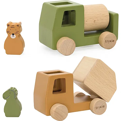 Trixie Bauwagen Set aus Holz mit Tieren (MQ3)