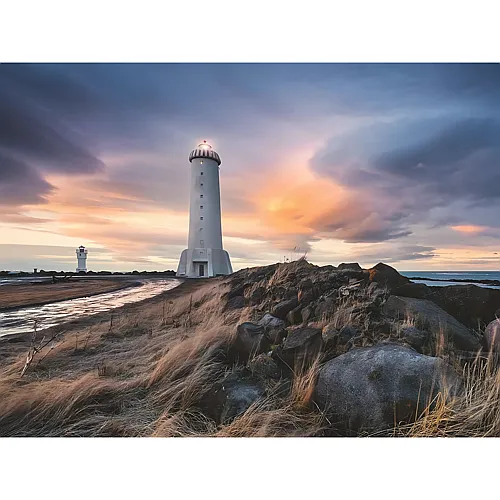 Ravensburger Puzzle Magische Stimmung �ber dem Leuchtturm von Akranes, Island (1500Teile)