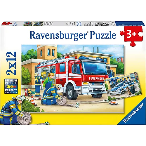 Ravensburger Puzzle Polizei & Feuerwehr (2x12)