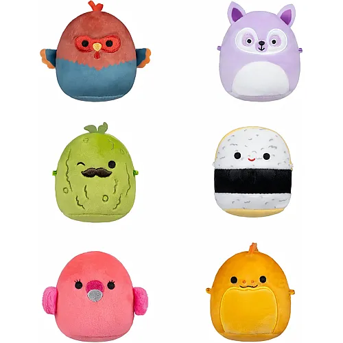 Squishmallows Micromallows - Charles, Onel, Mo, Cookie, Reed, Layla - 6 Teile