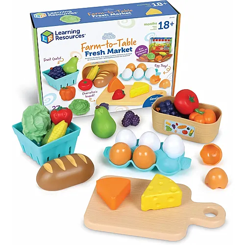 Learning Resources New Sprouts Frischemarkt, ab 18 Monaten, Spielzeug f�r 2-j�hrige Jungen und M�dchen, Spielnahrung, 27 Teile