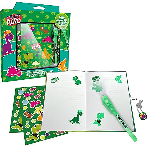 Kids Licensing Crazy Dino Tagebuch-Set mit magischem Stift
