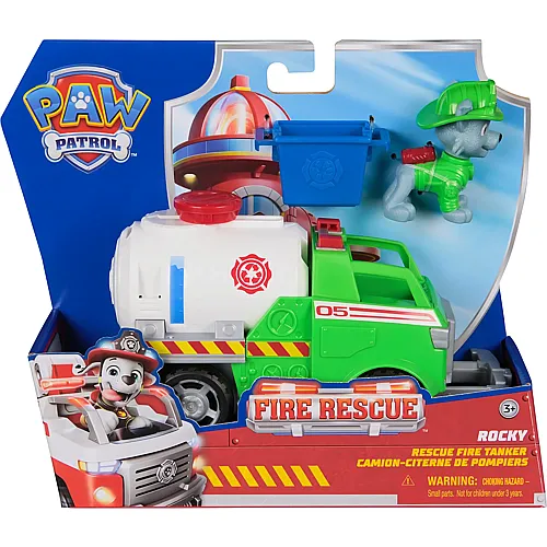 Spin Master Fire Rescue Paw Patrol Rockys Tanklaster mit Greiferklaue und Beh�lter