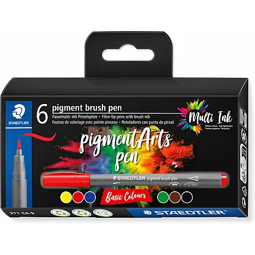Staedtler Pigment Brush Pen - 6 Teile