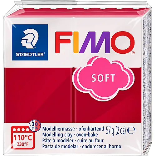 Fimo Soft Modelliermasse Kirschrot - 57 g