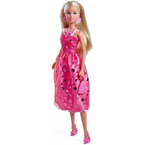 Simba Steffi Love Pink Love Ankleidepuppe im pinken Glitzerkleid