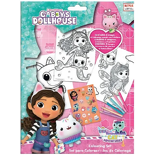 Kids Licensing Gabby's Dollhouse Ausmalset mit Stickern