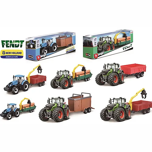 Traktor mit Schwungrad & Anh�nger Sortiment