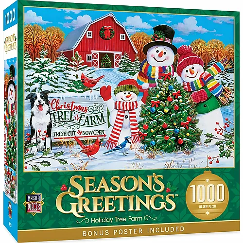 Master Pieces Puzzle Seasons Greetings Holiday Tree Farm (1000Teile)