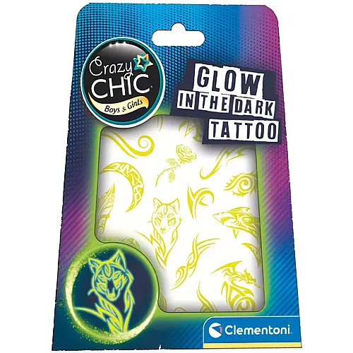 Clementoni Crazy Chic Urban Tattoos Glow-in-the-Dark