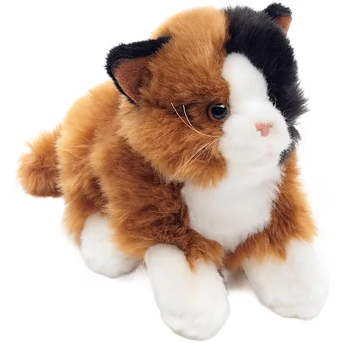 Katze liegend dreifarbig 20cm