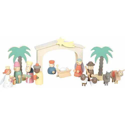 Small Foot � Weihnachtsgeschichten-Spielset aus Holz f�r die Krippe