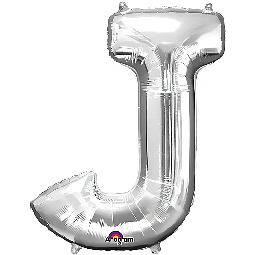 Folienballon Buchstabe J Silber 93cm