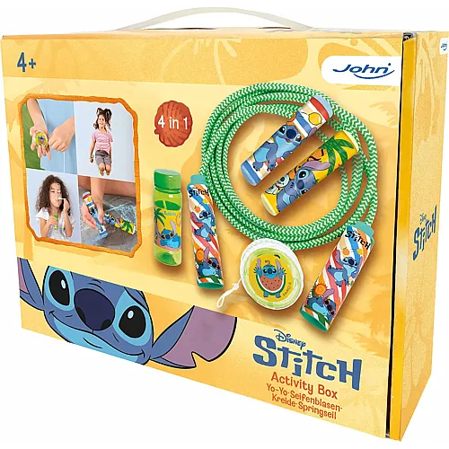 John Activity Box Stitch Springseil, Yoyo, 2 Kreiden,