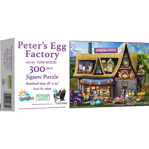 SunsOut Puzzle Tom Wood Peter's Egg Factory - 300 Teile