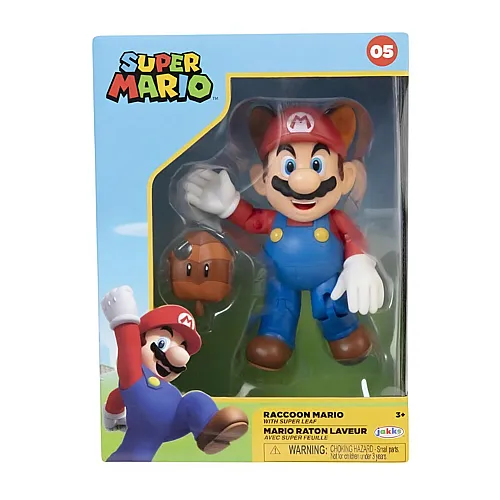 JAKKS Pacific Nintendo: Racoon Mario - Figur [10 cm]