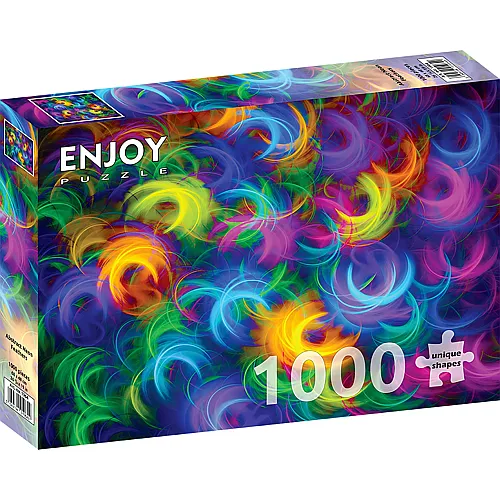Enjoy Puzzle Abstract Neon Feathers - 1000 Teile