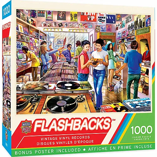 Master Pieces Puzzle Flashbacks Vintage Schallplatten - 1000 Teile