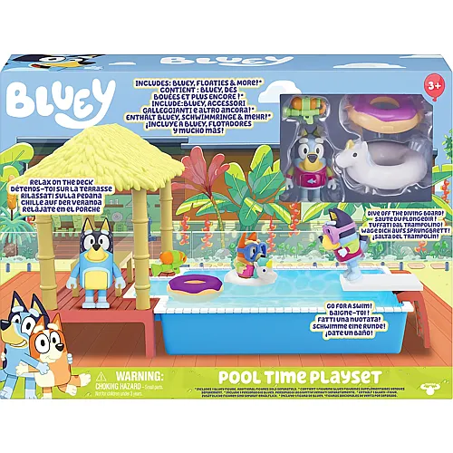 Moose Toys Bluey Pool Sprungbrett Spielset