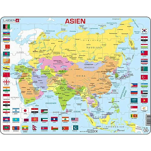 Larsen Puzzle Asien - 70 Teile