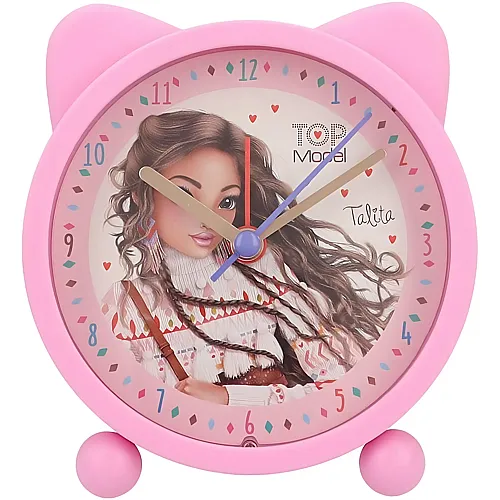 Wecker lautlose Uhr mit Licht-Funktion Pink