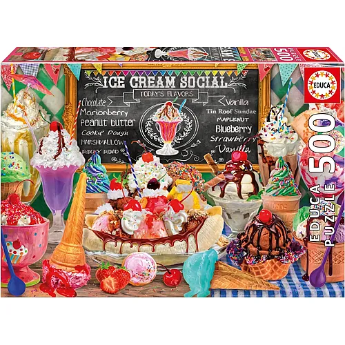 Educa Eisdiele inklusive Kleber Fix Puzzle (500Teile)