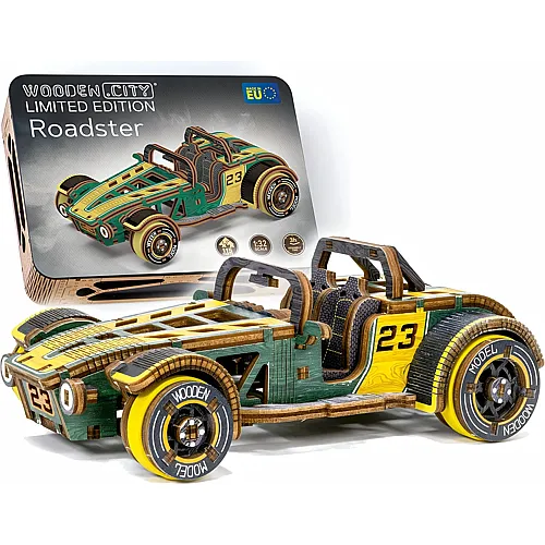 Wooden City Roadster Limited Edition - DIY 3D Holzmodellbaus�tze f�r Erwachsene, Auto Bauen - 3D Holzpuzzle, Laser Cut, bastelset Erwachsene, modellbausatz, 3D Puzzle, Geschenke f�r m�nner