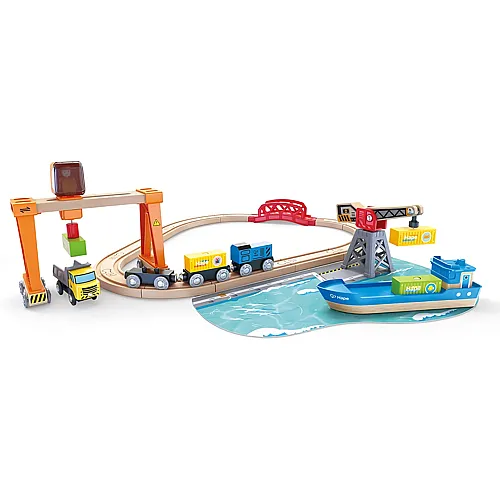 Hape Eisenbahn Abladen und Aufladen im Hafen