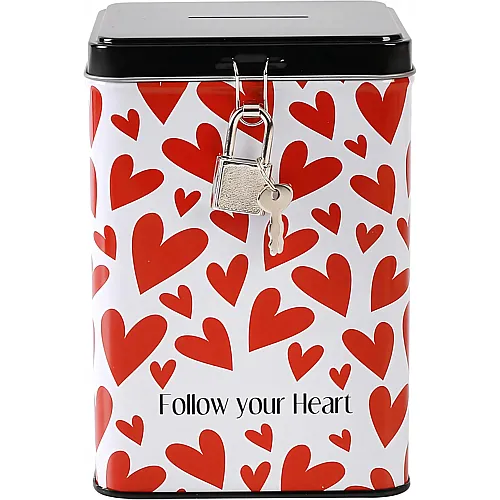 i-total Blech Spardose Heart 20 x 11 x 27cm