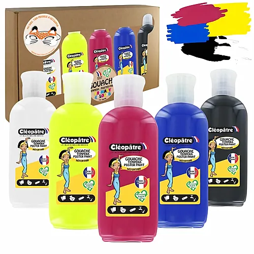 Cleopatre Box Mit 5 Nefertary Gouache-farben JE 100 ML - Klassische FA