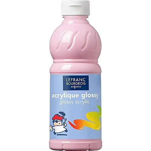 Lefranc Bourgeois Lfb Glossy Acrylfarbe 500ml Flasche - Bonbonrosa