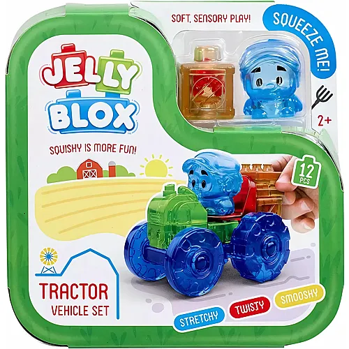 Jelly Blox Tractor Set Bauspielzeug, xx weiche Elemente