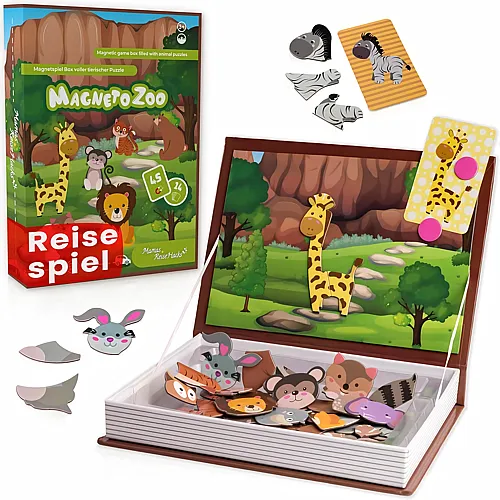 Anzen Spiele Reisespiel Magneto Zoo Magnetspielbox