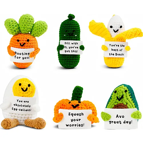 Puckator Crochet Fr�chte + Gem�se ass. Positive Emotional Support