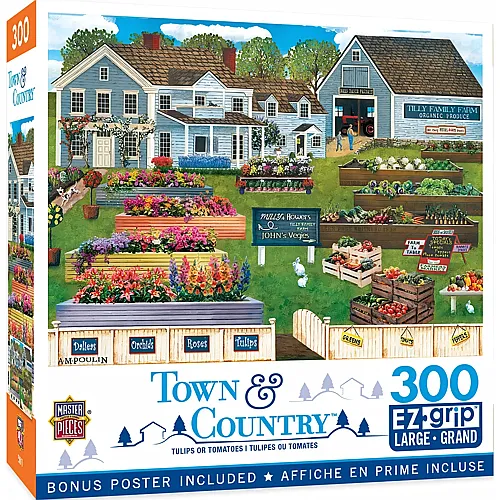 Master Pieces Puzzle Town & Country Tulpen oder Tomaten - 300 Teile