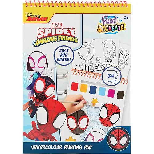 Canenco Spidey Wasserfarben-Set-Buch - inkl . Pinsel